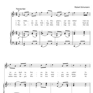 Robert Schumann Hinaus In's Freie! (Come Outside!) Musik Noten - Piano & Vocal - 46999-0
