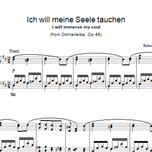 Robert Schumann Ich will meine Seele tauchen Musik Noten - Piano Solo - 26483-0