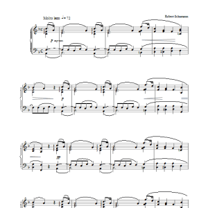 Robert Schumann Molto Lento Musik Noten - Piano Solo - 26484-0
