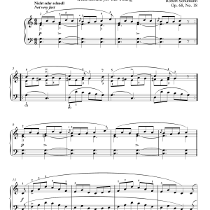 Robert Schumann The Reaper's Song, Op. 68, No. 18 (Schnitterliedchen) Musik Noten - Piano Solo - 53019-0