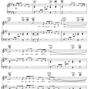 Roberta Flack The Closer I Get To You Musik Noten - Piano, Vocal & Guitar Chords - 54025-0