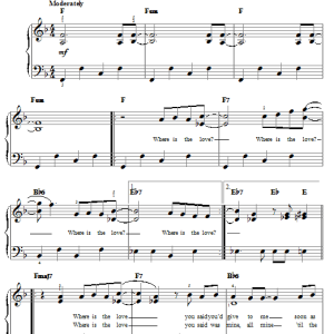 Roberta Flack Where Is The Love? Musik Noten - Easy Piano - 26979-0