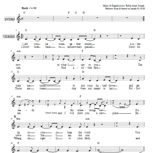 Robin Joseph Al Tiz'k'ru Musik Noten - Lead Sheet / Fake Book - 65923-0