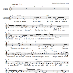 Robin Joseph Follow Your Dreams (Joseph's Song) Musik Noten - Lead Sheet / Fake Book - 66066-0