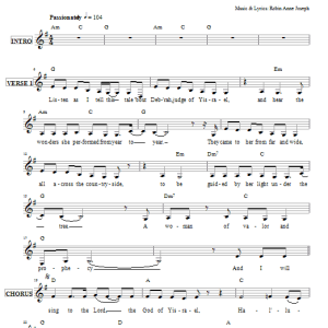 Robin Joseph Song of Deborah Musik Noten - Lead Sheet / Fake Book - 66247-0