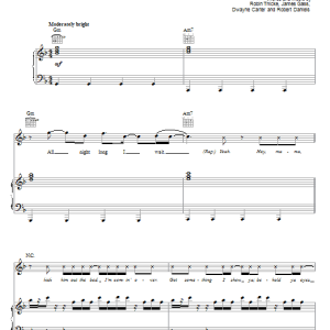 Robin Thicke All Night Long Musik Noten - Piano, Vocal & Guitar Chords - 62498-0