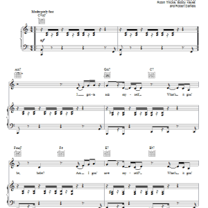 Robin Thicke Ask Myself Musik Noten - Piano, Vocal & Guitar Chords - 62507-0