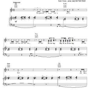 Robin Thicke Got 2 Be Down Musik Noten - Piano, Vocal & Guitar Chords - 62509-0