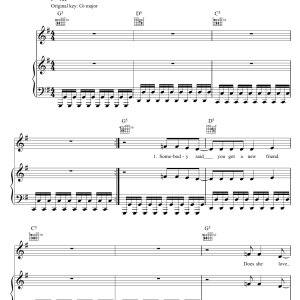 Robyn Dancing On My Own Musik Noten - Piano, Vocal & Guitar Chords - 102971-0