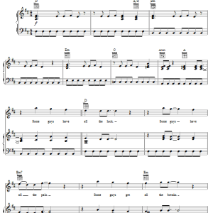 Rod Stewart Some Guys Have All The Luck (Some Girls Have All The Luck) Musik Noten - Piano, Vocal & Guitar Chords - 58813-0