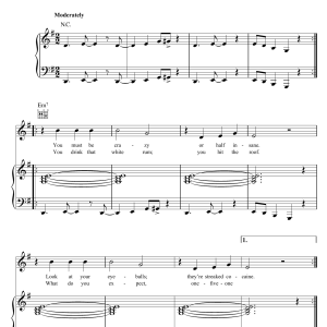 Rod Stewart You're Insane Musik Noten - Piano, Vocal & Guitar Chords - 123093-0