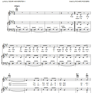 Rodgers & Hammerstein Shall I Tell You What I Think Of You? Musik Noten - Piano, Vocal & Guitar Chords - 56473-0