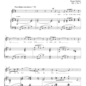 Roger Quilter By The Sea Musik Noten - Piano & Vocal - 177807-0