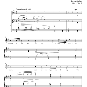 Roger Quilter The Sea-Bird Musik Noten - Piano & Vocal - 177809-0