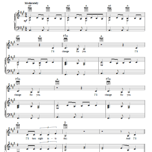 Rosanne Cash I'll Change For You Musik Noten - Piano, Vocal & Guitar Chords - 85412-0