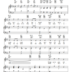Rosemary Clooney Memories Of You Musik Noten - Piano, Vocal & Guitar Chords - 16284-0