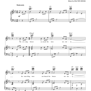Rosemary Clooney Tenderly Musik Noten - Piano, Vocal & Guitar Chords - 26261-0