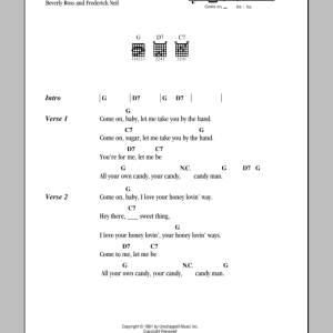 Roy Orbison Candy Man Musik Noten - Guitar Chords/Lyrics - 78956-0