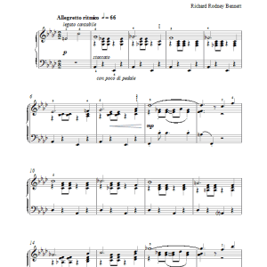 R.R Bennett NicolesTheme Musik Noten - Piano Solo - 17891-0