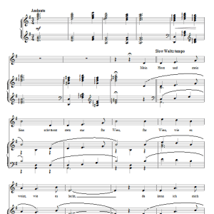 Rudolph Sieczynski Wien, Du Stadt Meiner Traume Musik Noten - Piano, Vocal & Guitar Chords - 69220-0
