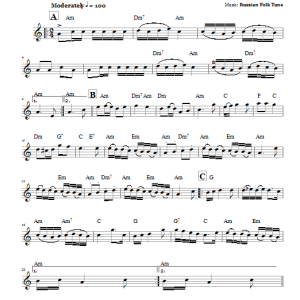 Russian Folk Tune Sher No. 1 (Russian Scissors Dance) Musik Noten - Lead Sheet / Fake Book - 66230-0