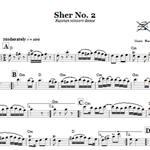Russian Folk Tune Sher No. 2 (Russian Scissors Dance) Musik Noten - Lead Sheet / Fake Book - 66229-0