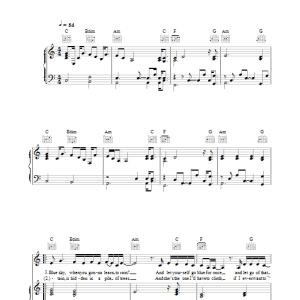 Ryan Adams Blue Sky Blues Musik Noten - Piano, Vocal & Guitar Chords - 38587-0