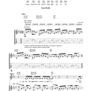 Ryan Adams La Cienega Just Smiled Musik Noten - Guitar Tab - 32103-0
