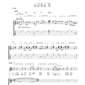 Ryan Adams Somehow, Someday Musik Noten - Guitar Tab - 32118-0