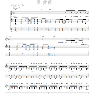Saliva All Because Of You Musik Noten - Guitar Tab - 22489-0