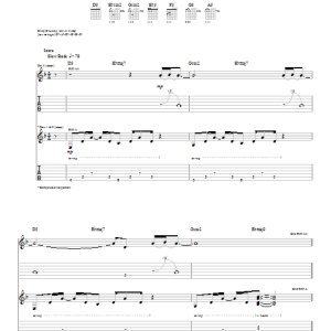 Saliva Separated Self Musik Noten - Guitar Tab - 22498-0
