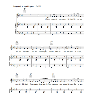 Sam Hinton Michael Finnegan Musik Noten - Piano, Vocal & Guitar Chords - 37059-0