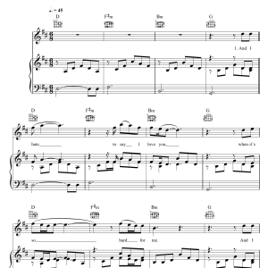 Sam Smith Not In That Way Musik Noten - Piano, Vocal & Guitar Chords - 155851-0