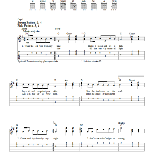 Sammi Smith Help Me Make It Through The Night Musik Noten - Easy Guitar Tab - 75219-0