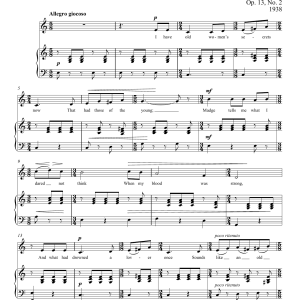 Samuel Barber The Secrets Of The Old Musik Noten - Piano & Vocal - 156380-0