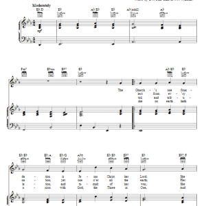Samuel John Stone The Church's One Foundation Musik Noten - Piano, Vocal & Guitar Chords - 26193-0