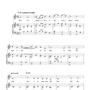 Samuel Wesley Thou Wilt Keep Him In Perfect Peace Musik Noten - Piano & Vocal - 107776-0