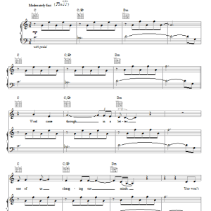 Sara Bareilles Bluebird Musik Noten - Piano, Vocal & Guitar Chords - 76599-0