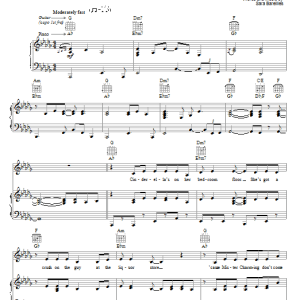 Sara Bareilles Fairytale Musik Noten - Piano, Vocal & Guitar Chords - 64369-0