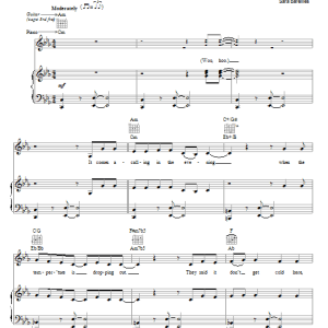 Sara Bareilles Not Alone Musik Noten - Piano, Vocal & Guitar Chords - 76598-0