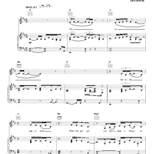Sara Bareilles Stay Musik Noten - Piano, Vocal & Guitar Chords - 91854-0