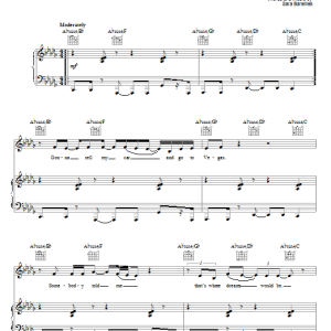 Sara Bareilles Vegas Musik Noten - Piano, Vocal & Guitar Chords - 64376-0