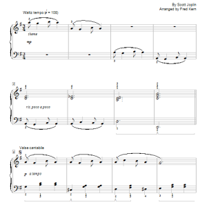 Scott Joplin Bethena, Ragtime Waltz Musik Noten - Educational Piano - 64654-0