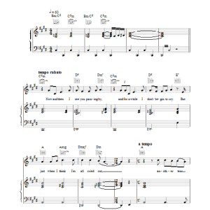 Scott Walker Another Tear Falls Musik Noten - Piano, Vocal & Guitar Chords - 18556-0