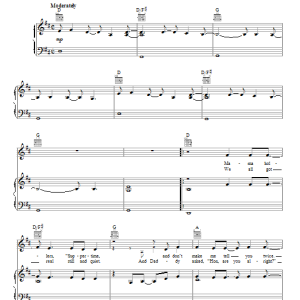 Scotty McCreery Dirty Dishes Musik Noten - Piano, Vocal & Guitar Chords - 88311-0