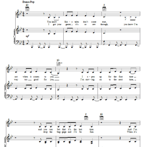 Selena Gomez & The Scene Sick Of You Musik Noten - Piano, Vocal & Guitar Chords - 79454-0