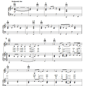 Serena Ryder Sweeping The Ashes Musik Noten - Piano, Vocal & Guitar Chords - 73454-0