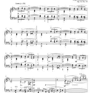 Sergei Rachmaninoff Prelude In B Minor, Op. 32, No. 10 Musik Noten - Piano Solo - 99700-0