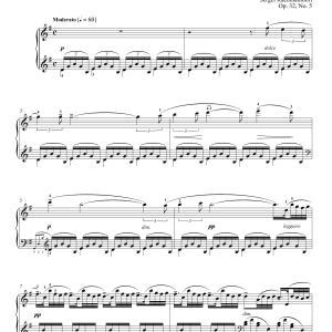 Sergei Rachmaninoff Prelude In G Major, Op. 32, No. 5 Musik Noten - Piano Solo - 99702-0