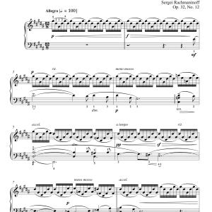 Sergei Rachmaninoff Prelude In G-Sharp Minor, Op. 32, No. 12 Musik Noten - Piano Solo - 99693-0